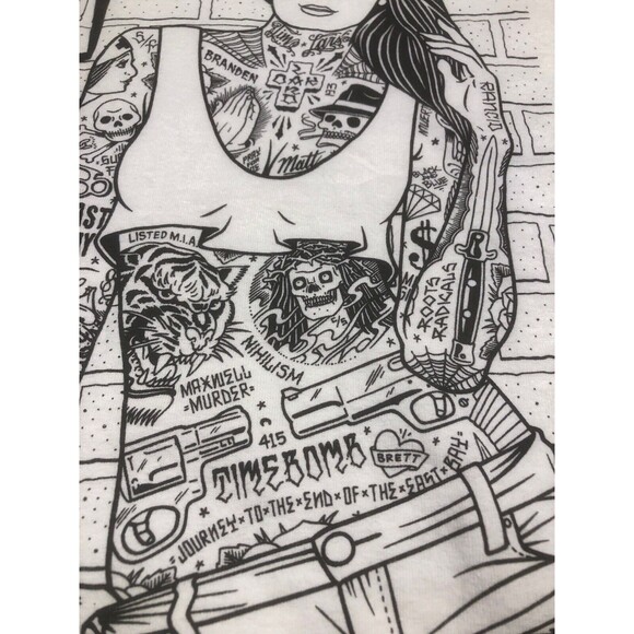 Rancid x REBEL8 "Journey To The End" Tank Top Mike Giant XL Tattoo Girl East Bay - Picture 5 of 13